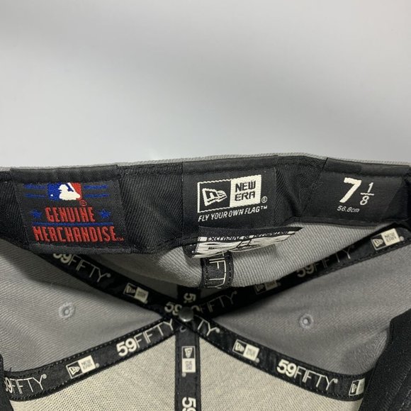 New Era 59Fifty Seattle Mariners 7 1/8 Fitted Hat MLB Grey Black Alternate Color - Picture 7 of 7